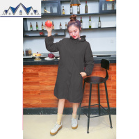 围裙时尚拉链带袖式成人罩衣女士长袖防水防油厨房家用带帽工作服 三维工匠