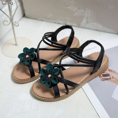 枫述女童凉鞋2021新款时尚夏季百搭公主凉鞋软底中大童学生罗马沙滩鞋