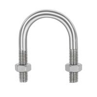 中锦科技 不锈钢U形螺丝U型卡管夹固定管卡 M6*16mm 4.8级 套