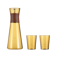 康宁VISIONS 鎏金沙 漏冷水壶套组(1壶1300ml+2杯子300ml)