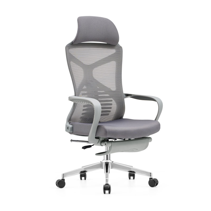 初嘉CJ-7117办公椅午休椅可躺转椅电脑椅网布椅高背职员椅 白框