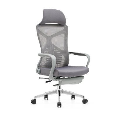 初嘉CJ-7117办公椅午休椅可躺转椅电脑椅网布椅高背职员椅 白框