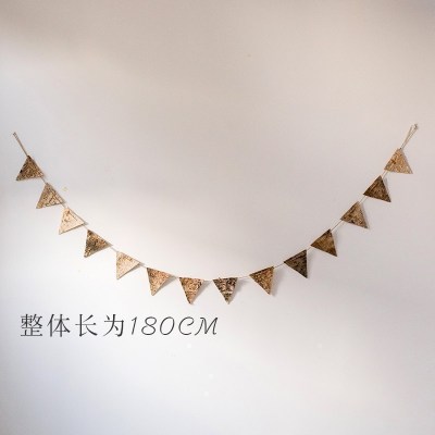 美帮汇Mry Christmas派对旗三角旗子森系ZAKKA圣诞装饰挂件 三角派对旗