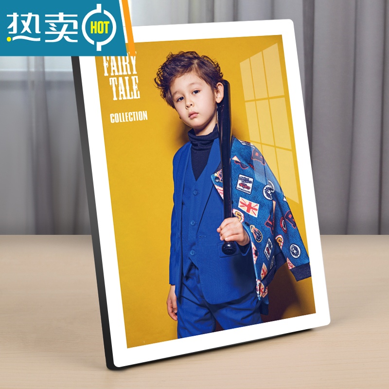 敬平洗照片做成相框挂墙大韩水晶婚纱照相片放大儿童摆台加定制九宫格