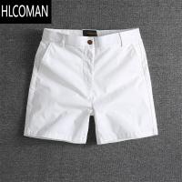 HLCOMAN美式复古弹力百搭三分短裤男士夏季休闲薄款纯色短裤子