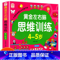 [4-5岁]黄金左右脑思维训练 [正版]儿童黄金左右脑思维逻辑训练书2-3-4-5到6岁全脑开发书三岁宝宝数学逻辑书两岁
