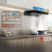 老板(Robam)[双子星E2P]欧式顶吸烟灶联动双腔变频大吸力油烟机28风量 E2P+D2P烟灶套餐 天然气