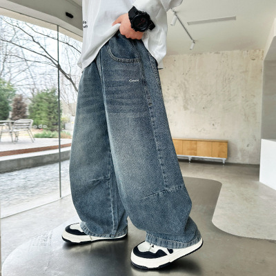 男童牛仔裤春秋款新款中大儿童装秋季宽松休闲裤子男孩秋装潮