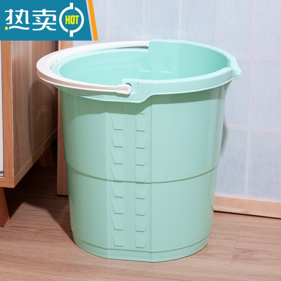 敬平家用手提大号水桶洗车桶加厚储水塑料桶小水桶学生宿舍洗澡洗衣桶 绿色桶