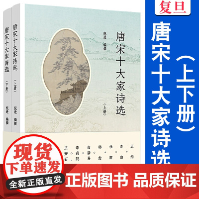 唐宋十大家诗选(上下册)倪进 复旦大学出版社 诗词 选集 文集