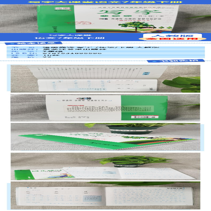 [M]笔墨先锋 写字 7年级/下册 人教版 李放鸣 著 -9787531895596