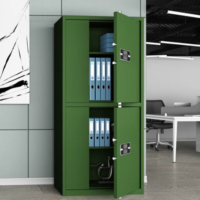 格具(GEJU) 钢制保密柜通双节无斗军绿色保密柜电子密码资料档案柜