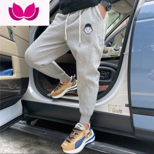 七斓运动裤男春季新款小人头小脚休闲裤潮牌修身束脚卫裤精小伙裤子