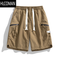 HLCOMAN短裤男夏季冰丝薄款宽松加肥大码休闲运动工装五分中裤子胖子夏天