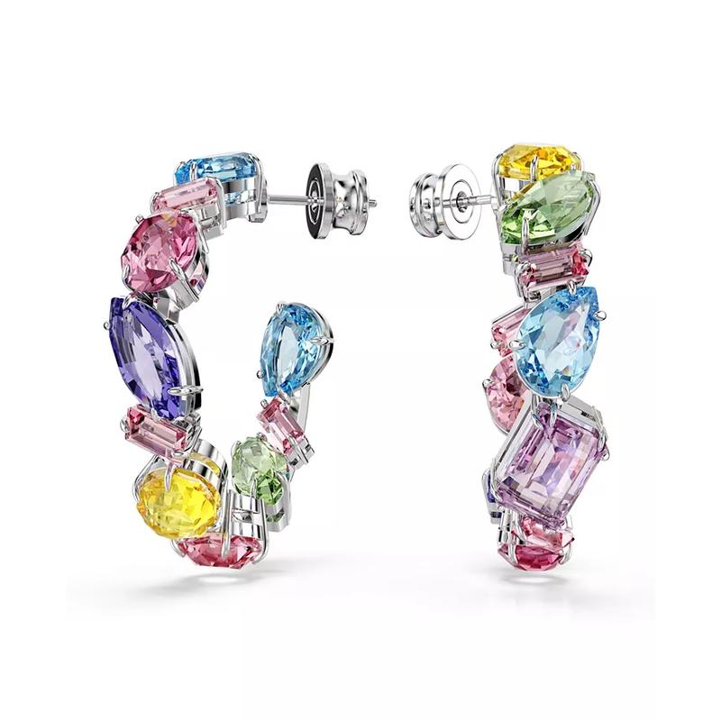 Swarovski/施华洛世奇多彩不对称切割耳环个性混搭闪钻女士耳钉