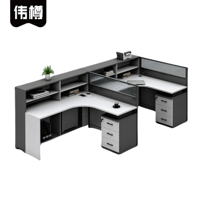 伟樽屏风办公桌F型双人位280*150*110cm张