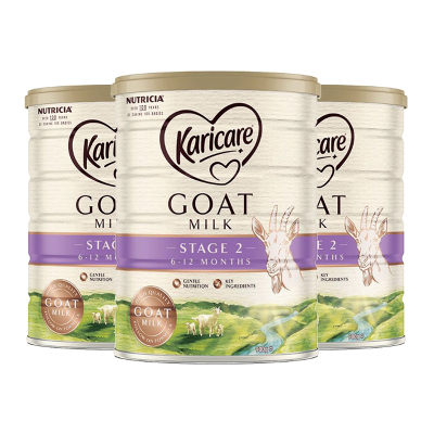可瑞康（karicare）澳洲新西兰进口羊奶Goat婴儿山羊奶粉900g2段*3罐（澳洲直邮）