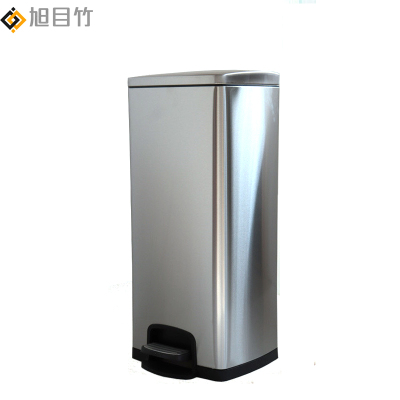 不锈钢方形脚踏垃圾桶 30L 个