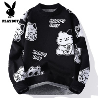 花花公子新款高品质[新款]2025年秋冬款圆领针织毛衣男