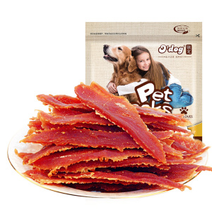 傲宠o'dog狗狗零食解馋鸭肉条400g鸭肉干泰迪比熊萨摩训练奖励鸭肉味宠物零食