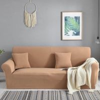 弹力沙发套卍能套四季沙发垫现代简约客厅沙发罩防尘保护罩通用 流沙金 M码[双人位140-185cm]