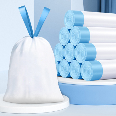 杜克恩DKECS-001 45*50cm抽绳式垃圾袋 18只/卷 4卷/包(单位:包)蓝白色