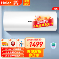 海尔(Haier)电热水器60升线控式吊顶隐藏式安装2200W安全速热一级能效家用卫生间淋浴 L5N01
