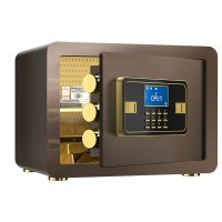 鑫星奈 XXN4060626 全钢实心保险柜办公防盗保险箱 高30cm咖色电子款
