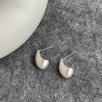 小众设计金属拉丝小水滴豆豆耳钉女高级感气质时髦耳环短款耳饰品送女朋友老婆情人节七夕生日礼物