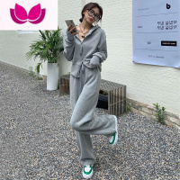 七斓休闲运动套装女2023年新款时尚洋气炸街卫衣阔腿裤套潮