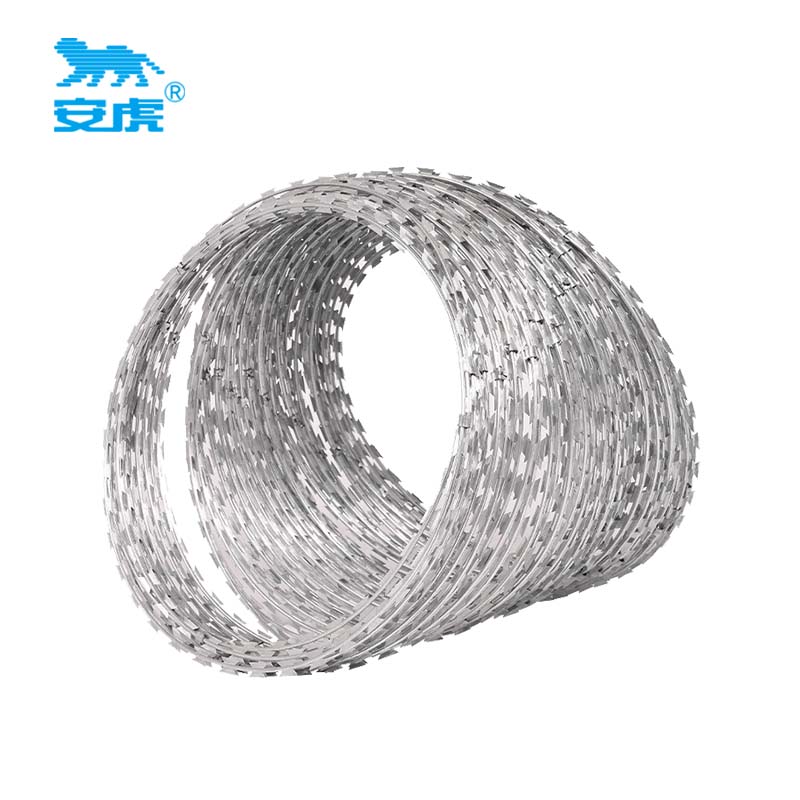 安虎 不锈钢刀片刺绳 圈径50cm长度10m 卷