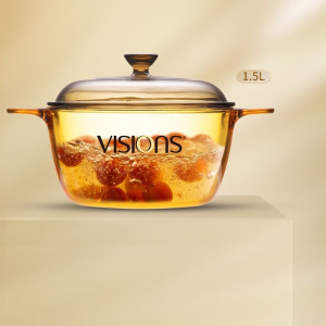 康宁VISIONS 晶彩系列 透明锅 1.5L黄盒