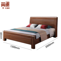 翼澜 实木床 单层 张