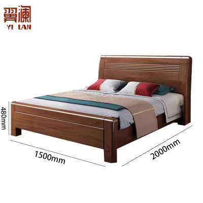 翼澜 实木床 单层 张