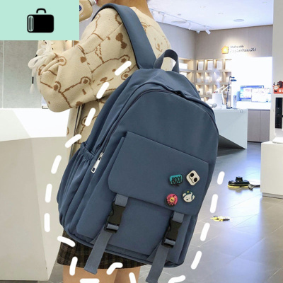 中学生书包女大容量韩版高中大学生校园双肩包时尚百搭休闲背包女NEW LAKE