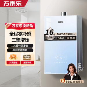 万家乐零冷感燃气热水器16R9 MAX(F)三擎增压10A一级恒温一级节能电辅防冻 16升天然气