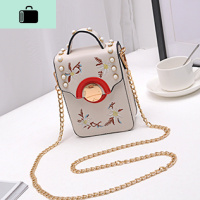 森系小包包2020新款韩版潮女包软皮手机包链条装迷你百搭斜挎包NEW LAKE女斜挎包