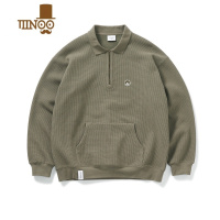 YANXU半拉链美式卫衣男女外套情侣装日系cityboy长袖T恤