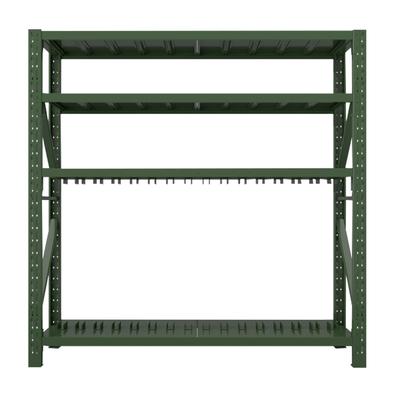 正斌消防铁锹镐农具摆放架安保装备器材存放架绿色盾牌货架盾牌架中型-主架