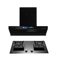 Haotaitai好太太烟灶套装XE02+X402液化气 27m³大风量变频电机 烟灶联动4.8kW大火力左右双定时