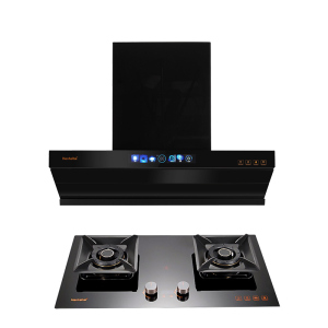 Haotaitai烟灶套装XE02+X402L液化气 27m³大风量变频电机烟灶联动4.8kW大火力左右双定时