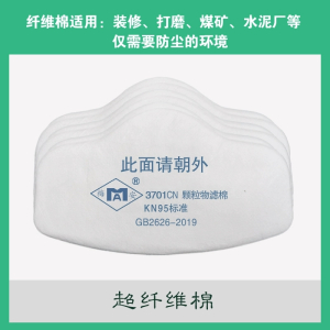 梅安1502元件颗粒物过滤棉3701cn防护打磨煤矿工业防尘面具用透气熔喷
