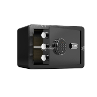 洛诗莲LSL40618086小型保险柜密码保险箱全钢防盗保管箱 25cm黑色电子密码款