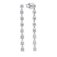 Pandora女耳饰925银时尚饰品293159C01立方体锆石珠宝首饰日常穿搭