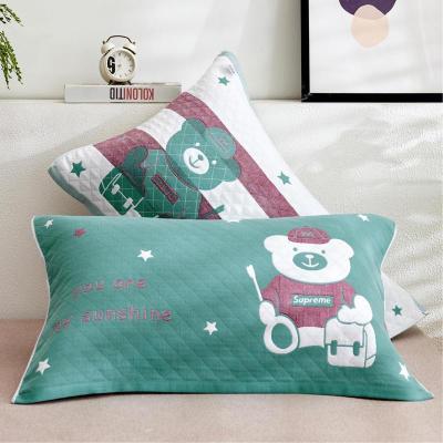 ErwinRommel纯棉枕头巾全棉三层纱布枕巾一对装PR