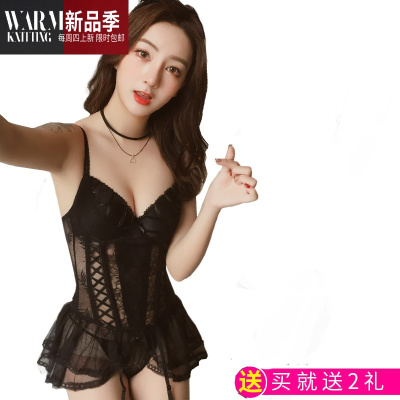 情趣内衣丝袜睡裙女透视性感套装制服小胸大码女仆用品兔女郎SHANCHAO