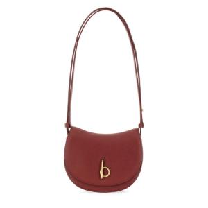 博柏利(BURBERRY)意大利小牛皮女士单肩包精致百搭配饰小巧时尚斜