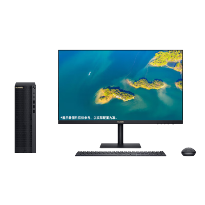 华为(HUAWEI)擎云W585X 国产化信创电脑台式机整机 麒麟9000C/16G/512G/无光驱/无WIFI 单主机 试用版系统 配23.8英寸显示器