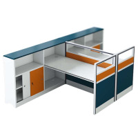 铭威盾职员办公桌椅组合隔断屏风办公室卡座员工桌多人位电脑桌简约现代2人位T型