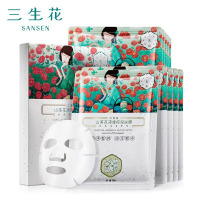 (PECHOIN)百雀羚面膜面贴膜 三生花面膜 山茶花清滢保湿面膜20片 保湿补水 新老款随机发
